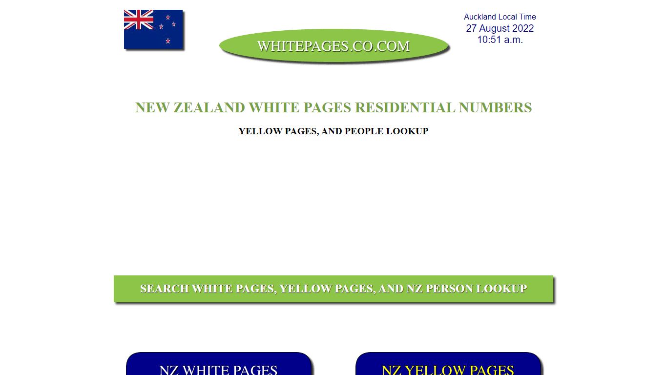 Find New Zealand phone numbers with the White Pages